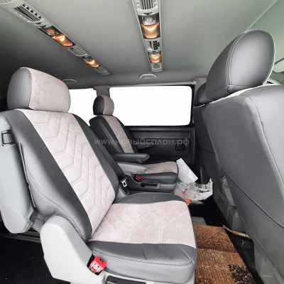 Авточехлы для Volkswagen Multivan T5 7-ми местный с 2003-2015 г.в. минивен Авточехлы для Volkswagen Multivan T5 7-ми местный с 2003-2015 г.в. минивен