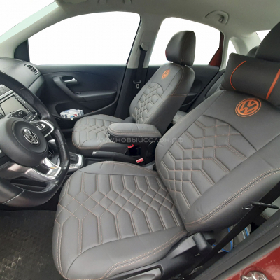Авточехлы для Volkswagen Polo с 2009-2020 г.в. седан Авточехлы для Volkswagen Polo с 2009-2020 г.в. седан